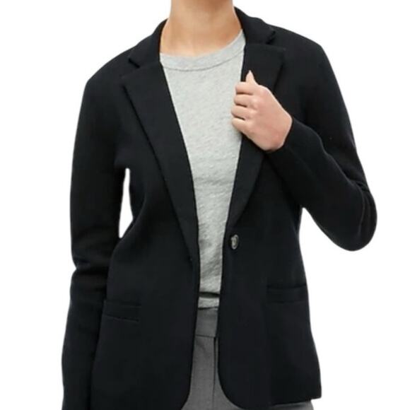 J.CREW One Button Cotton blend Sweater classic dark academia blazer XXS - Picture 1 of 7